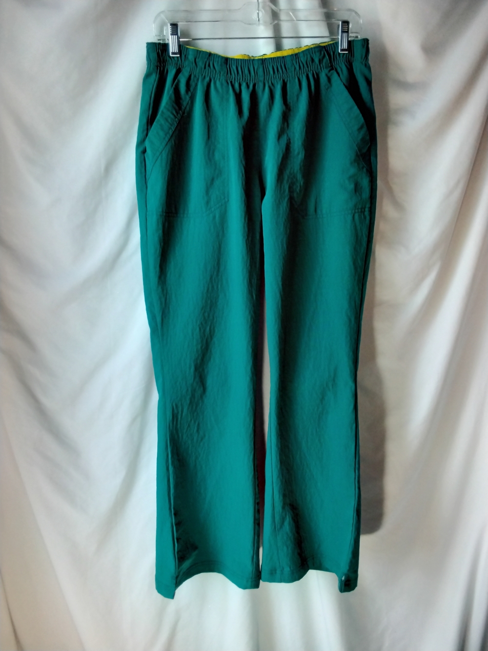 Women's Teal Elastic-Waist Joggers with Side Pockets